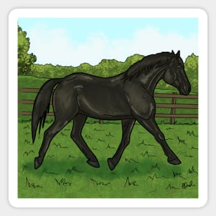 Trotting horse coloured Sticker